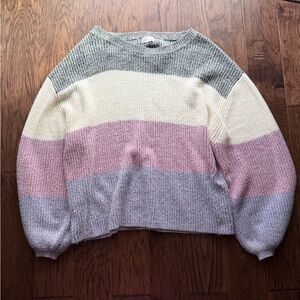 Pink Lily Multicolor Striped Sweater